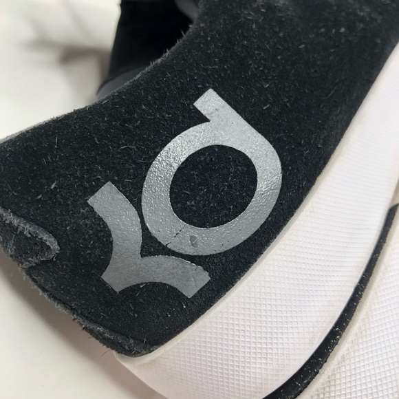 NIKE KD Kevin Durant Vulc GS Black Silver White Lace-up Basketball Sneakers Shoe - Picture 10 of 15